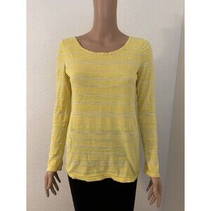 Banana Republic scoopneck lemon slub sweater Size M.